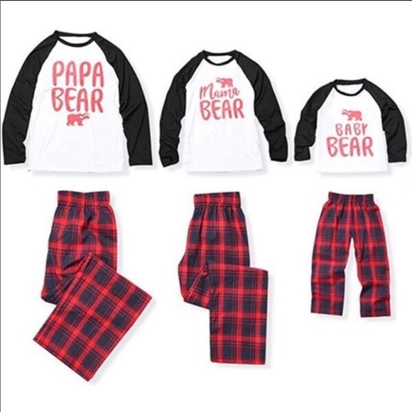 mama bear and baby bear pajamas